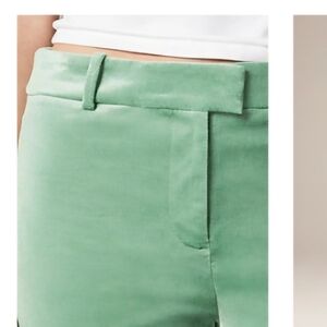 J. Crew Mint Green Velvet Straight-Leg Pants